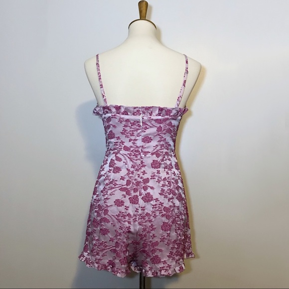 Revolve Likely Jacquard Floral Ruffle Romper - Picture 8 of 14